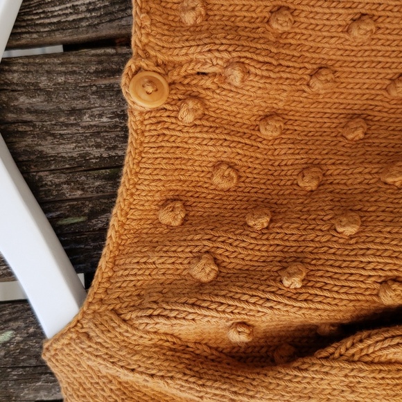 Misha and Puff Summer Popcorn Sweater in Pima Cotton, color "Caramel", size 8-9Y - Picture 9 of 11